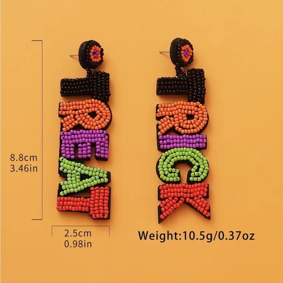 Trick Treat Beaded Earrings - Picture 5 of 5